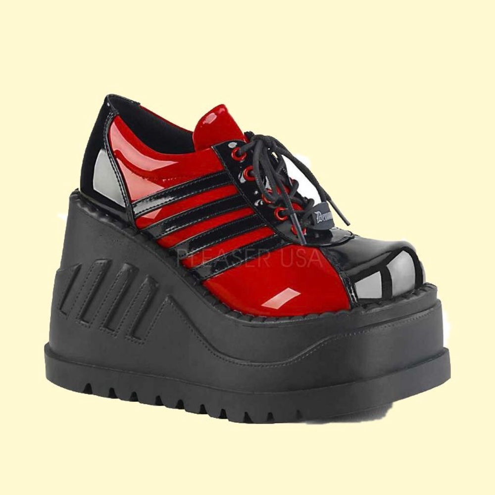 Demonia stomp 08 red & black